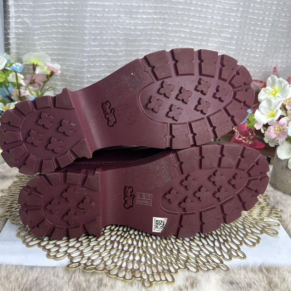 (F2)Coach Joey Bootie Leather Women’s DARK CRANBERRY,Size 9.5 B/40 MSRP: $275.00 - Picture 10 of 16